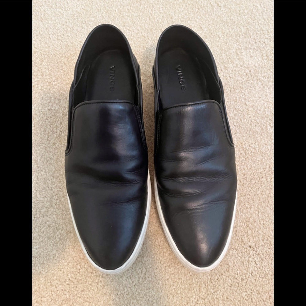 Vince Black Leather Sneaker